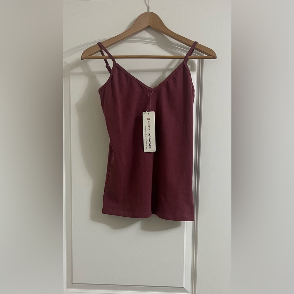 Michael Stars mauve tank top with adjustable straps
